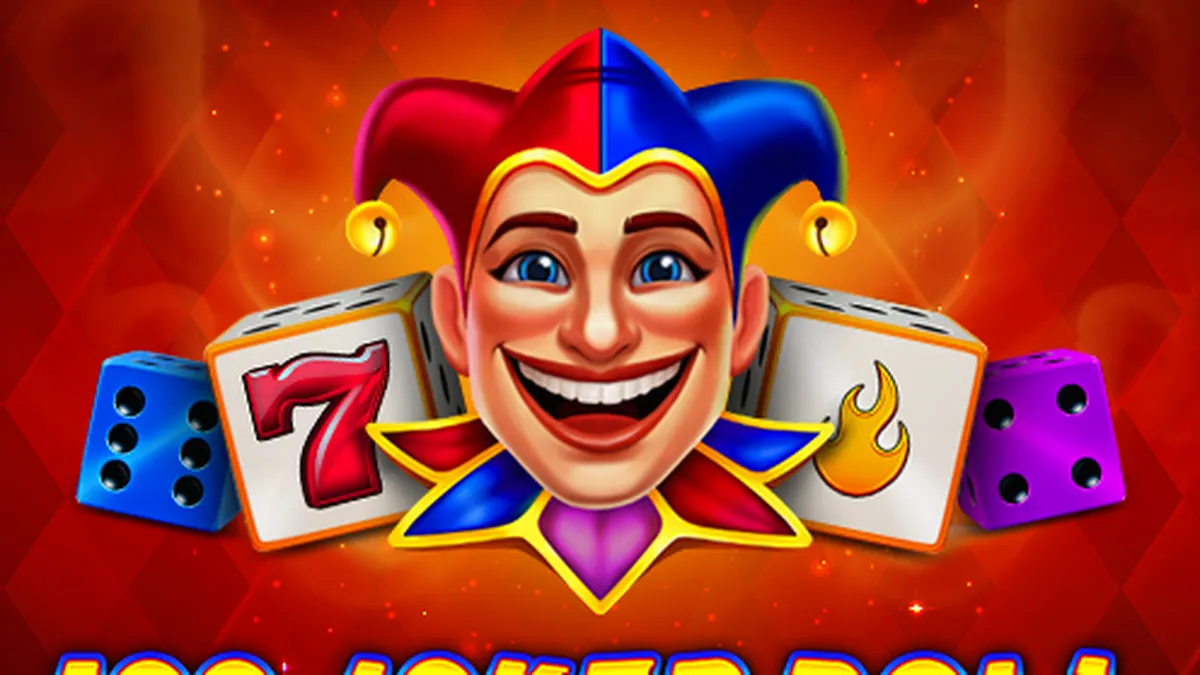 Tampilan visual slot 100 Joker Roll dengan nuansa neon